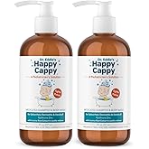 Happy Cappy Medicated Shampoo and Body Wash- Baby Dandruff Shampoo, Helps Cradle Cap and Seborrheic Dermatitis, Reduces Redness, Dermatologist Tested, Fragrance-Free- 8 Fl Oz (Pack of 2)