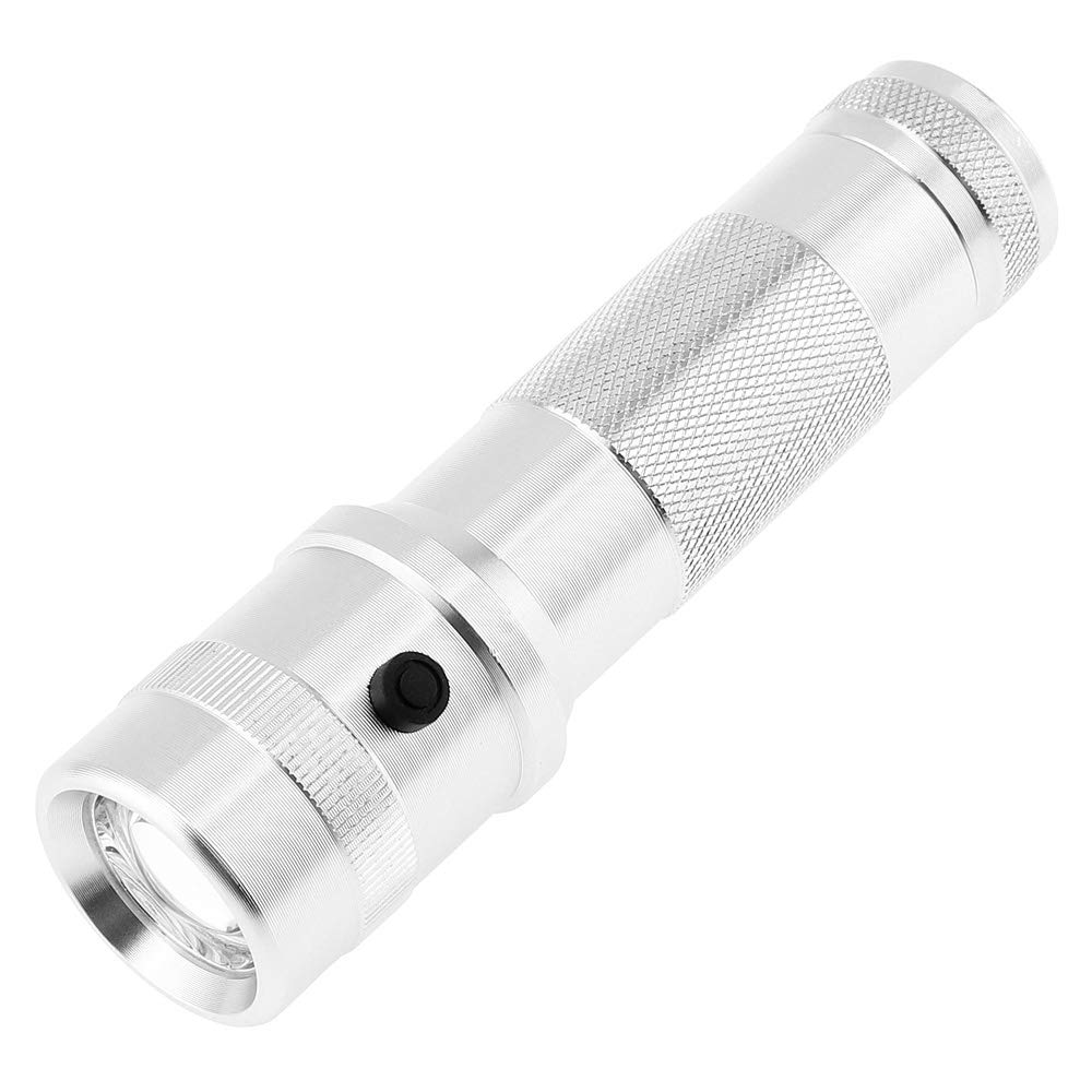 SecurityIng 10 Color in 1 LED Flashlight, RGB Color Changing Aluminium Alloy Edison Multicolor LED Torch for Christmas, Daily Lighting, Camping, Hiking, Hunting, Fishing, Backpacking, Gifts (Silver)