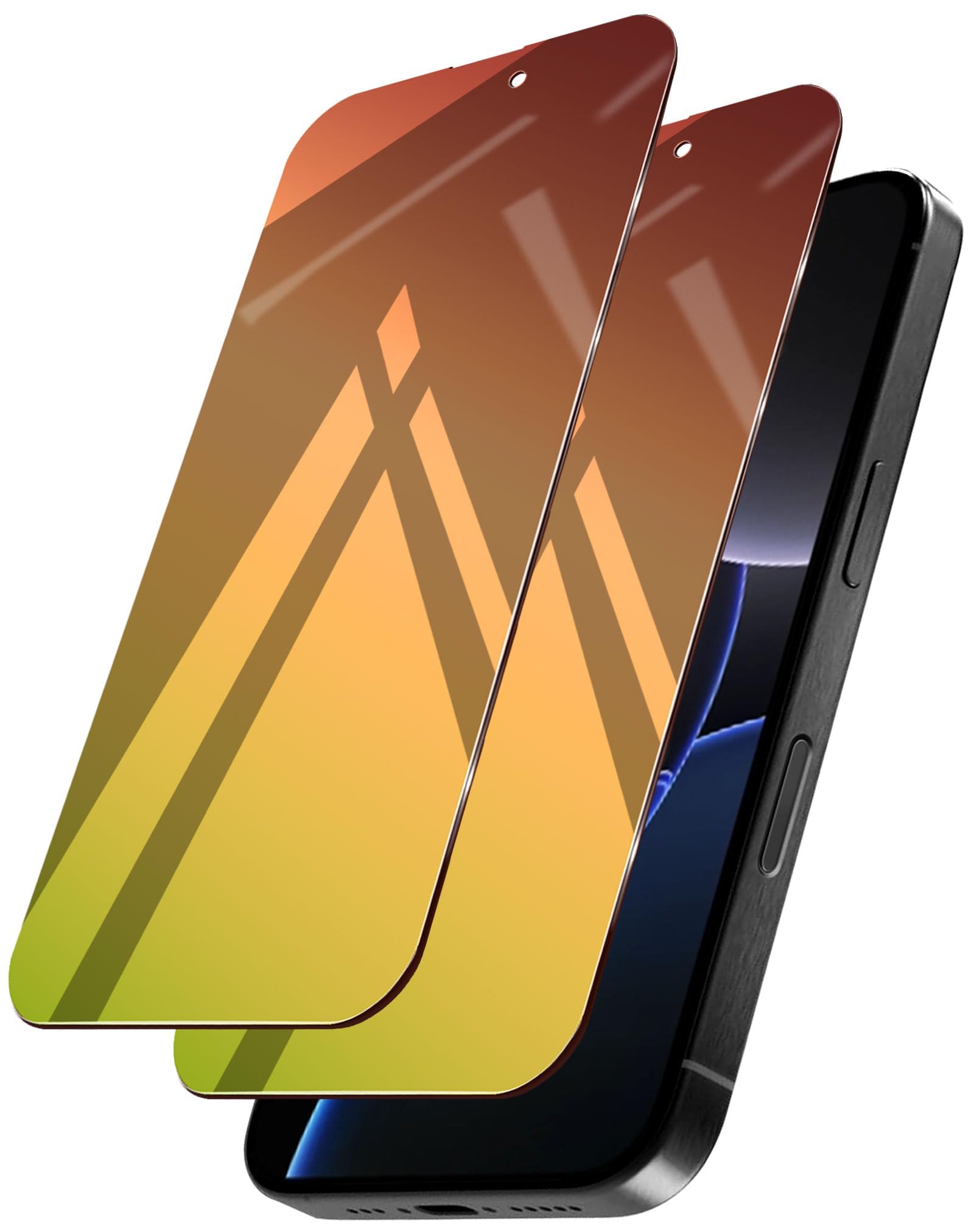 Ivachell Privacy Screen Protector for iPhone 17 Pro Max 6.9-Inch,Anti-Spy Private Glass Film Anti-Blue Light No Bubble Anti-Scratch Full Coverage Gradient Green，2-Pack