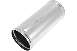 Motoforti 4" OD Straight Exhaust Pipe Tube with Bead Roll DIY Custom Car Modified Exhaust Pipe Tubing Piping 10" End Length T