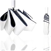 Nuxer Umbrella UV Sun Protection - Auto Open Close Travel Umbrella, Compact Windproof Folding for Women/Men, UPF 50+ Rainproof