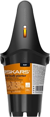 Fiskars Solid Flower Bulb Planter 24 cm FiberComp Black Orange view 7