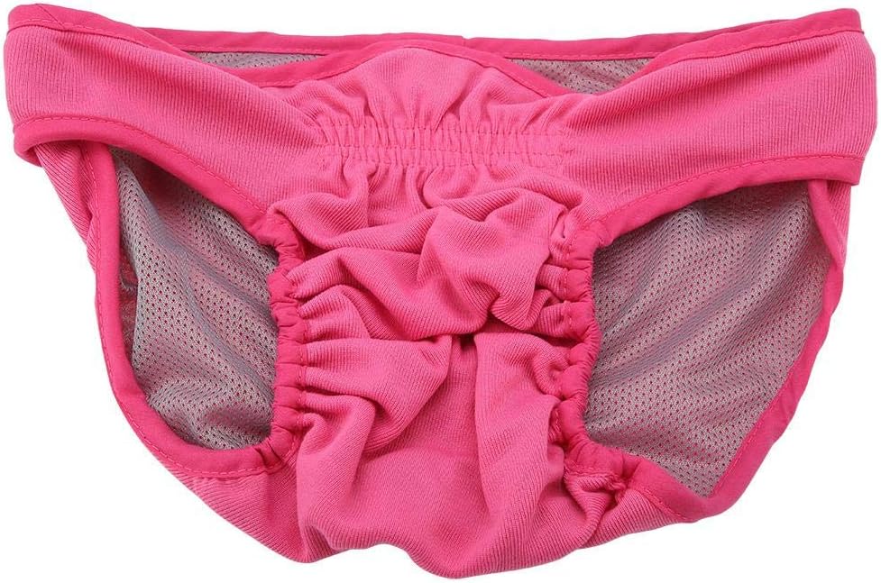TOPINCN Dog Underwear Cotton Fabric Flexible Physiological Pants Puppy Female Pet Sanitary Diaper for Small Medium Large Dogs(M-Pink) - Image 4