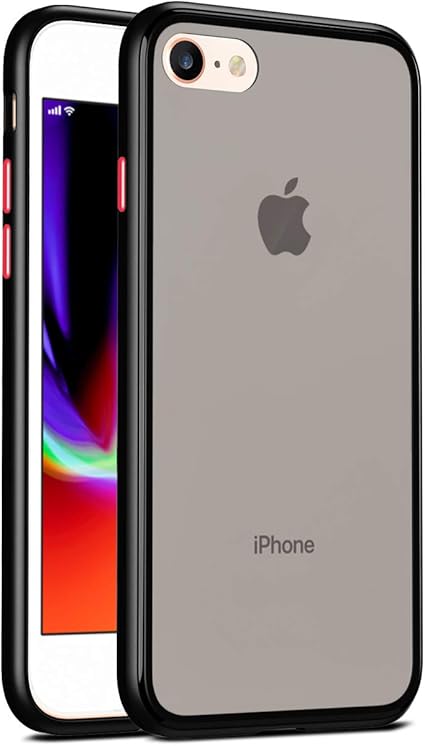 Amazon Co Jp Newzerol For Iphone Se ケース 超薄型 耐衝撃 半透明 マット加工 レンズ保護 ワイヤレス充電対応 黄ばみなし 強化アクリル素材 Tpu枠 肌触りがいい 全面保護カバー Iphone Se2 ブラック 家電 カメラ