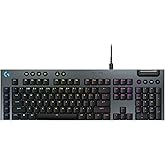 Logitech G915 X Wired Mechanical Gaming Keyboard, Double-Shot PBT Keycaps, Fully Programmable Keys, RGB Backlit Mac/PC Gaming Keyboards, Aluminum Finish, GL Linear Switches, Black