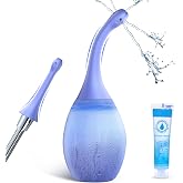 Enemas Anal Douches for Men Women - Anti Backflow Bendable Silicone Enema Bulb Kit Connectable with Shower Tube, Portable Travel Bidet Flusher Enema Douche Kit for Women Men Colon Cleanse with Lube