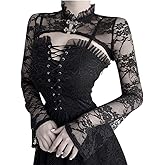 Goth Lace Shrug Fashion Trendy Crop Top Shrugs for Women