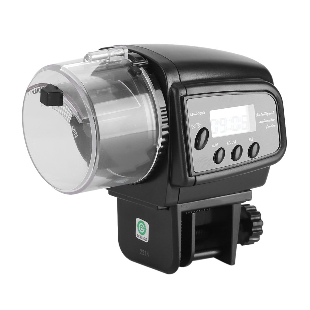 Automatic Fish Feeder, Automatic Fish Feeder Aquarium Auto Fish Food Dispenser Tank Food Feeding Machine Lcd Display Electronic Fish Feeder for Fish Tank