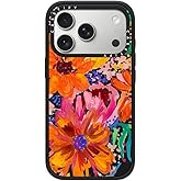 CASETiFY Impact iPhone 17 Pro Case [Slim/Compatible with Magsafe / 8.2 ft. 4X Military Grade Drop Protection] - EttaVee Watercolor Fleurs - Matte Black
