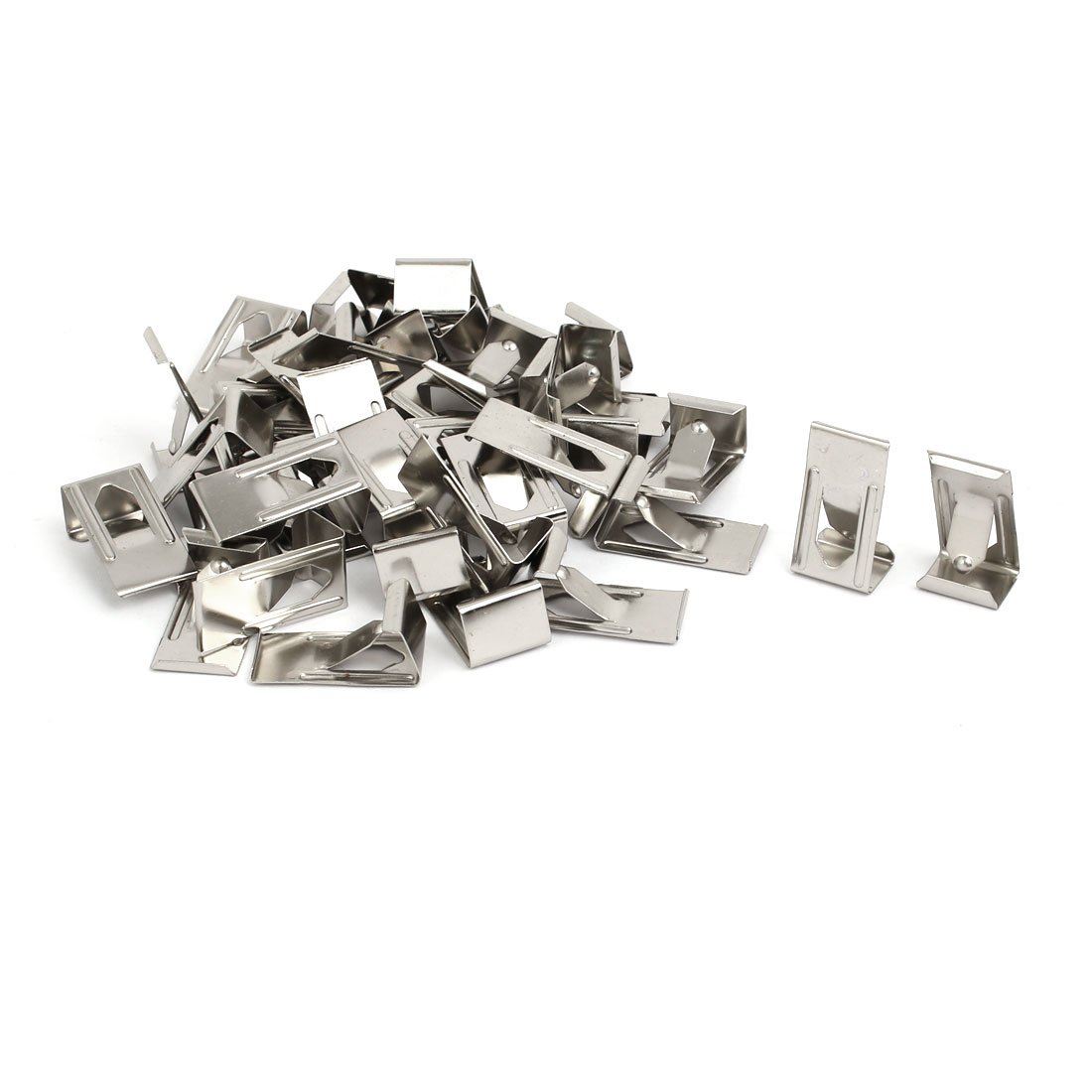 Sourcingmap 26mmx14mm Picture Photo Frame Metal Spring Turn Clip Hanger Siver Tone 40pcs