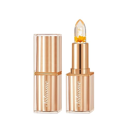 Colour Changing Lipstick, Tinted Lip Balm, Lip Stain Long Lasting, Lipstick Sets for Women, Suitable for All Skin Tones, Create a Charming Look, Moisturizing Lips, Waterproof, Petals 3.5g