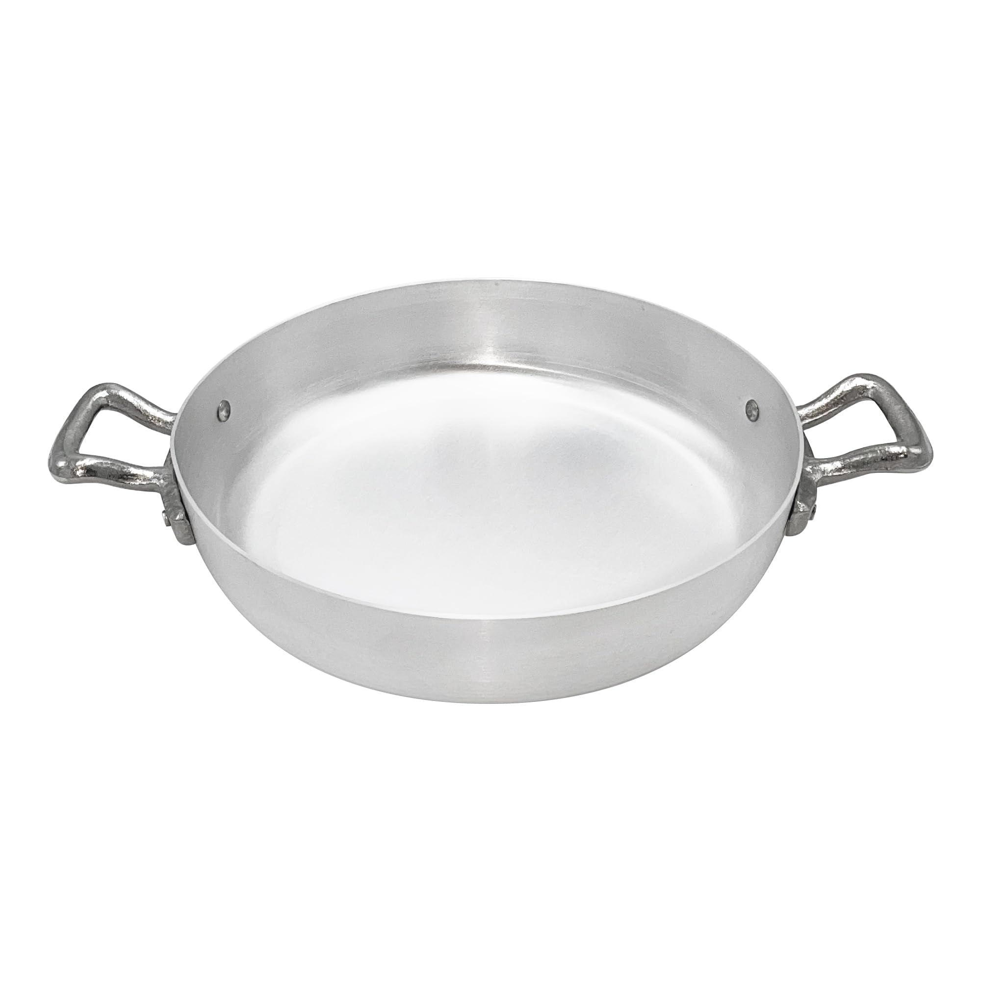 Pentole Agnelli Family Cooking Aluminium Omelette Pan With 2 Handles, Diameter 38 Cm.