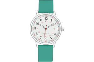 IBSO Women Watch for Nurse Easy to Read Dial Wristwatches Silicone Band Water Resistant Watches Second Hand and 24 Hour