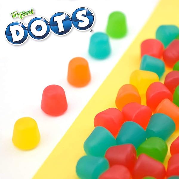 DOTS INDIVIDUALLY WRAPPED CANDY – TROPICAL GUMMY CANDY FLAVORS – GRAPEFRUIT, MELON, PARADISE PUNCH, MANGO AND ISLAND NECTAR – GLUTEN FREE, KOSHER & PEANUT FREE GUMDROPS – BULK 24CT, 2.2OZ DOTS BOXES