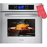 Electric Single Wall Oven, GASLAND Chef ES611TS 24" 11 Functions Built-in Ovens, 240V 3200W 2.3Cu.ft Convection Wall Oven wit