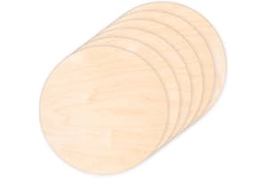 ACEJOZ 6 Pack 14 Inch Wood Rounds Circles for Crafts, Unfinished Wood Circles Wood Sign Blank, Wooden Discs for DIY Crafts, Door Hangers and Christmas Decoration