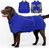 MIGOHI Dog Coat,Dog Jacket Waterproof,Winter Coat Windproof,XXL Fleece Jacket for Dogs Boy Girl,Cold Weather Coats for Dogs Hiking Camping,Golden Retriever,Labrador,Weimaraner,2XL,Blue