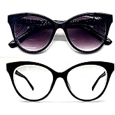 SydeStyle Nearsighted Myopia Driving Distance Shortsighted Glasses for Women 2-Pair Cat Eyes Vintage