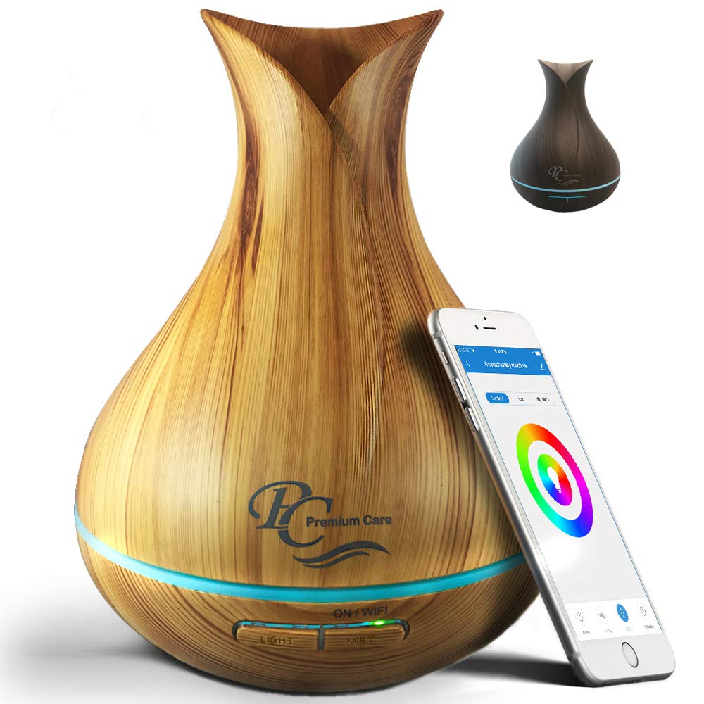 Smart WiFi Wireless Essential Oil Aromatherapy Diffuser Works with Alexa, Google