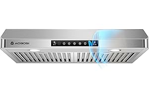 AAOBOSI Range Hood 30 inch Under Cabinet,700-CFM Gesture Sensing/Touch Control/Motor Upgrade Low Noise,3 Speed Range Hood with LED Lights Exhaust Fan, Stainless Steel Kitchen Vent Hood