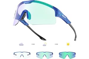 SCVCN Photochromic Cycling Glasses for Men Women UV400 Youth Sports Glasses for Running Baseball Golf