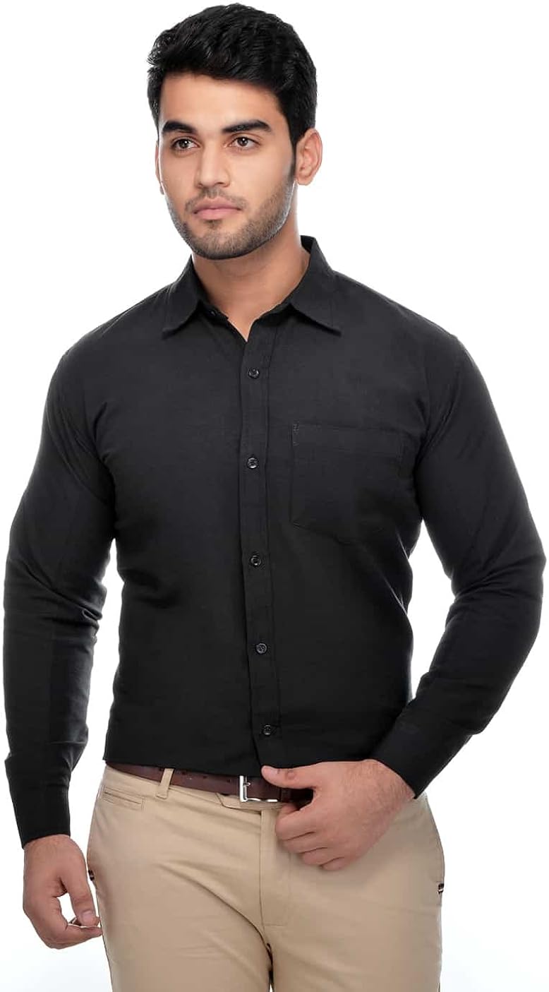 Buy Khadi Vastra Men's Regular Fit Formal Shirt at Amazon.in