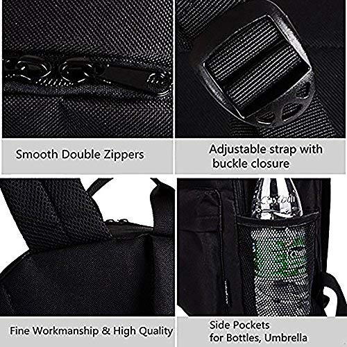 Lmeison Anime Cartoon Luminous Backpack with USB Charger Port and Lock & Pencil Case, Unisex Fashion Black Daypack Shoulder Rucksack Laptop Travel Bag College Bookbag - Thumbnail 5