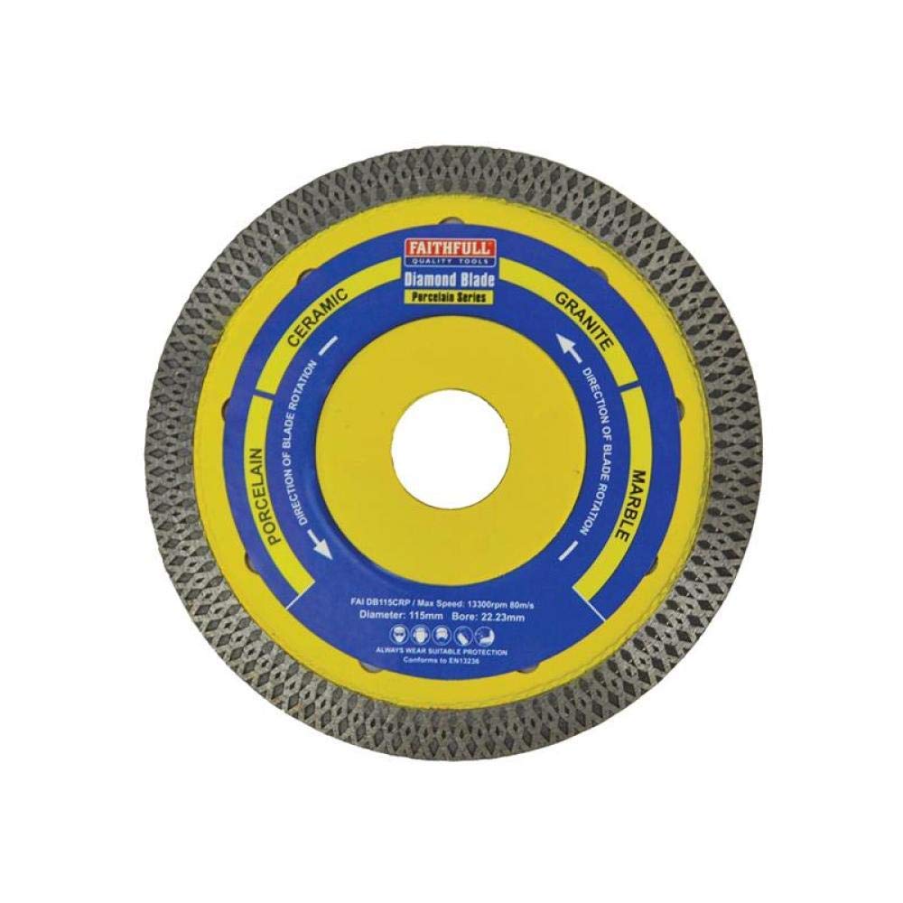 Faithfull FAIDB115CRP Porcelain, Ceramic and Granite Diamond Cutting Blade 115 mm (4.5 Inch)