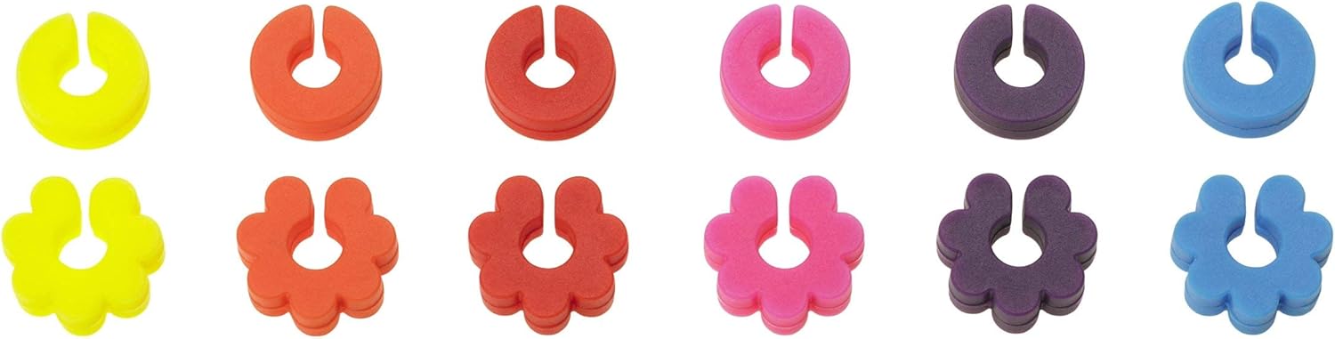 Lurch 210220 Glasmarkierer Fancy Rings 12er Set aus 100% BPA-freiem Platin Silikon