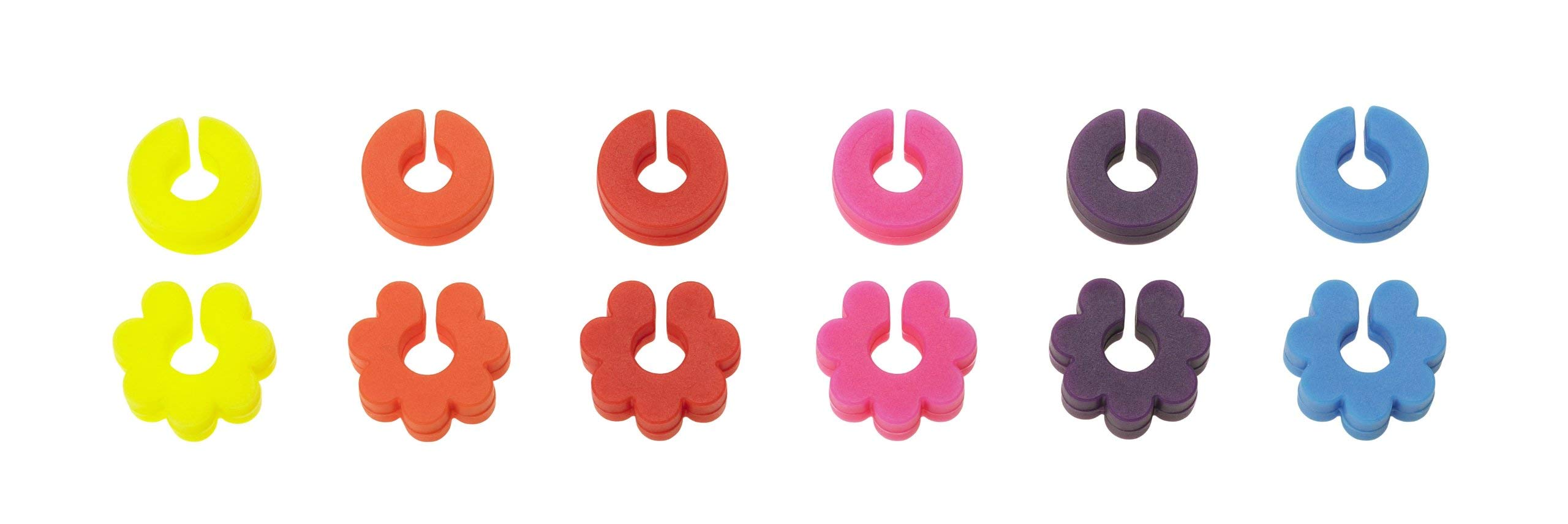 Lurch 210220 12-Piece Fancy Rings Glass Markers Set Silicone