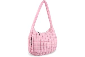 UIXIZQ Quilted Puffer Tote Bag Purse Puffy Crossbody Shoulder Bag,Lightweight Nylon Hobo Bag Puffer Carryall Bag for Women Girl