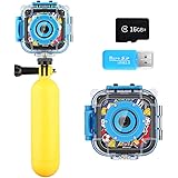 iMoway Kids Camera, Waterproof Video Cameras for Kids HD 1080P Kids Digital Cameras Camcorder with 16GB Memory Card, Card Rea