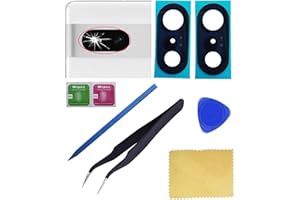 ubrokeifixit for Google Pixel 7 6.3" Rear Back Camera Glass Lens Cover Replacement for Google Pixel 7 6.3" 2022 GVU6C GQML3,with Pre-Cut Tape (2 pcs/Pixel 7 6.3"/Black)