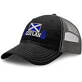 Richardson Trucker Mesh Hat Scotland Country Flag Scottish Embroidery Cotton Dad Hats for Men & Women Snapback Black Charcoal
