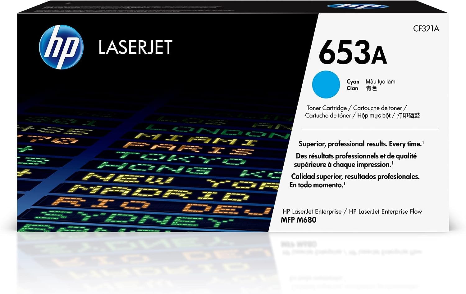 HP CF321A 653A Original LaserJet Toner Cartridge, Cyan, Single Pack