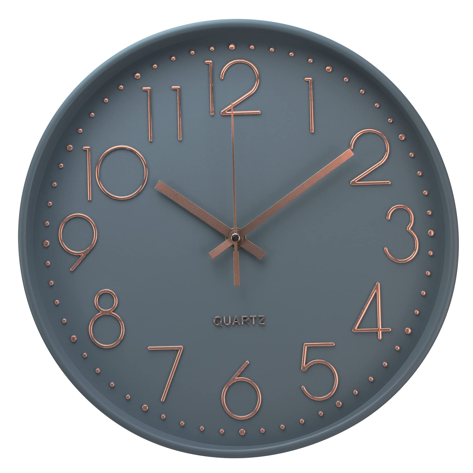 October Elf 12 Inch Silent Wall Clock, Wall Clocks for Living Room, Kitchen, Bedroom, Battery Operated Silent Non-ticking Round Decorative Indoor