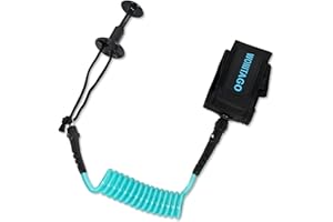 LINGVUM 4 ft Bodyboard Leash – 7mm Thick Coils Wrist Bodyboard Leash with Plug for Bodyboarding