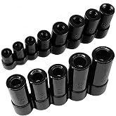 CAROTUPY 70500 &amp; 71670 Tap Socket Set, Tap Socket Wrench Adapter Set,13 Pcs | Fits All Number &amp; Fractional M.C.T.I. Standard Taps, Heat-Treated Alloy Steel, Durable &amp; Wear-Resistant for Tight Spaces