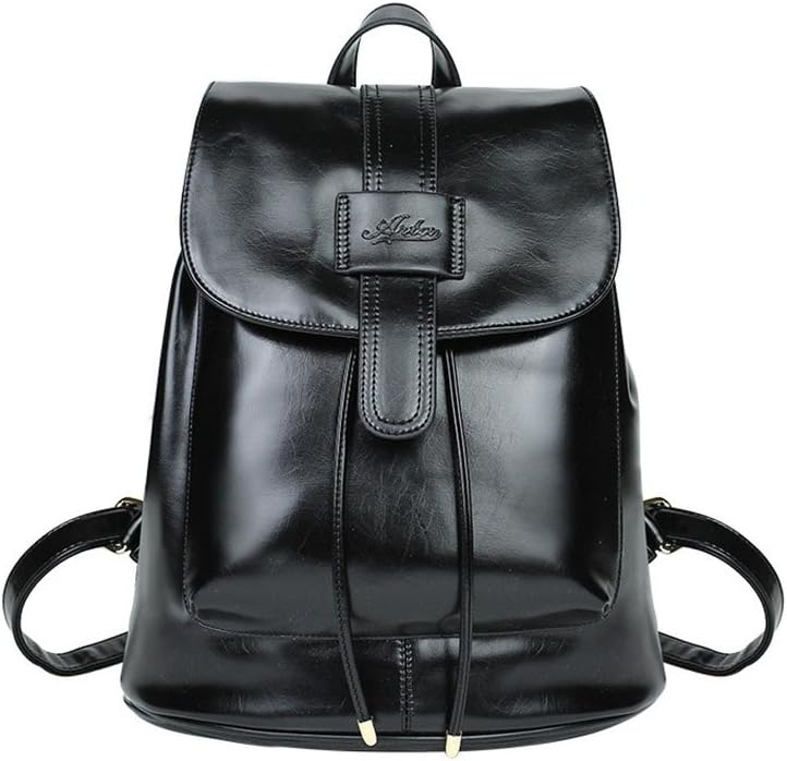 Leather casual backpack shoulder bag handbag College Wind Korean tidal