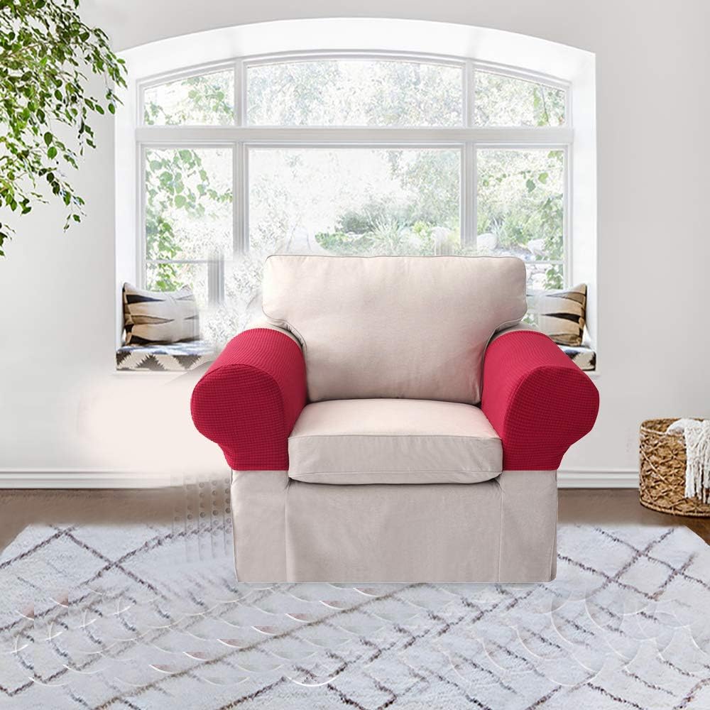 KOBWA Stretch-Armlehnenbezüge Sofa-Armlehnenschoner für Sessel, Sofas