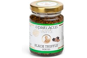 SPARTACUS TRUFFLE Spartacus Black Truffles Preserved in Extra Virgin Olive Oil - Perfect Gourmet Seasoning for Pizza, Pasta, Salads, Potatoes, Meat and Eggs - Vegan and Gluten Free (3.17 oz)