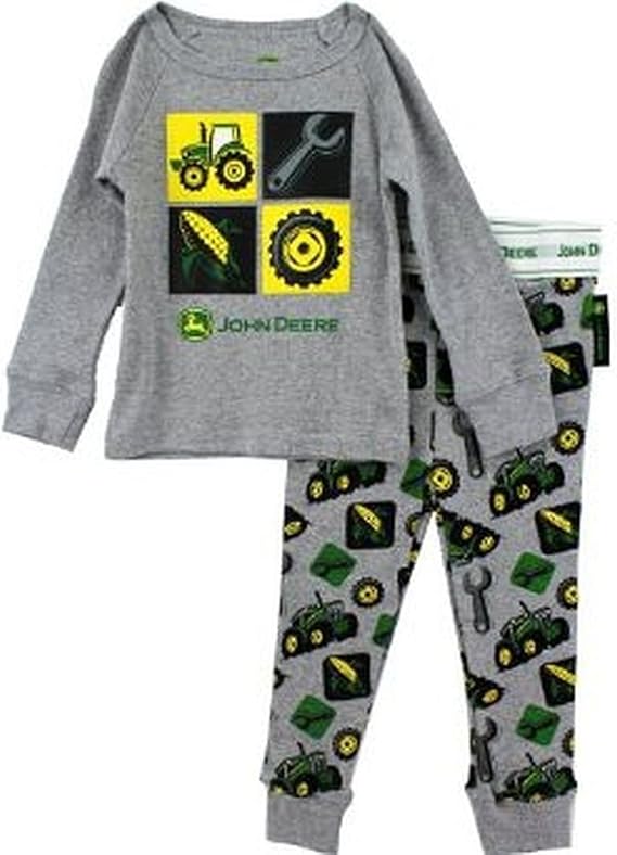 John Deere "Farm Life" Infant Grey Pajamas (12 Month) Clothing