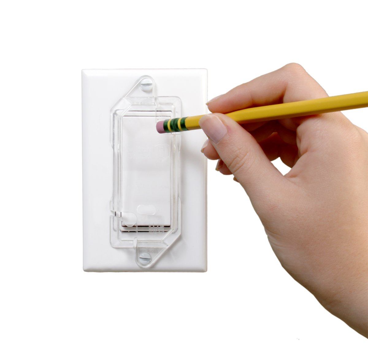 Dual Option Wall Switch Guards (3 Pack) Clear Rocker Style 700613995112