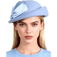 7689 Wool Felt Beret Fascinator Hats For Women Ladies Church Cocktail Tea FS Fashion Wool Felt Fascinator Hats For Women Wedding  main image 4