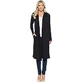 Isaac Liev Women's Long Cardigans with Hoodie Maxi Duster Lightweight Extra Open Front Women Trendy Cardigan Casual Essential