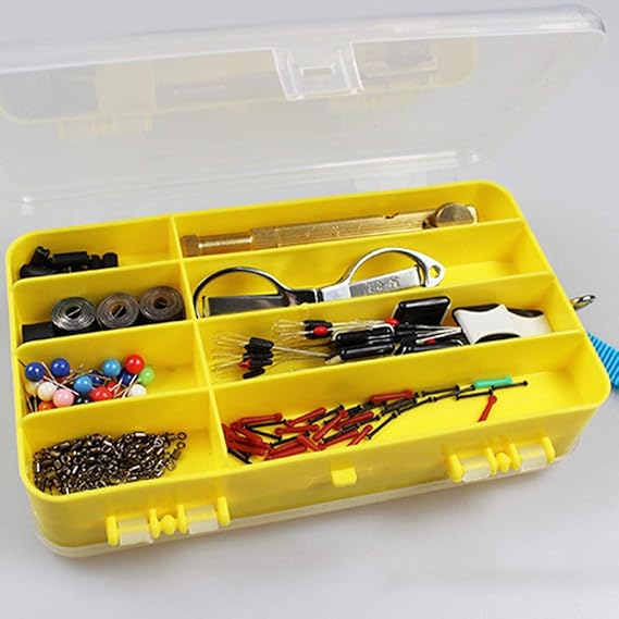 HaHawaii Fishing Tackle Box, Multi Grids Double Sided