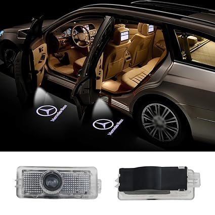 Grolish 2pcs Car Door Logo Projector For Mercedes Benz Cla Class Door Ghost Shadow Welcome Logo