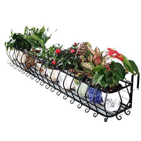Jardinería Hierro Forjado Barandilla Flor Estante Balcón ...