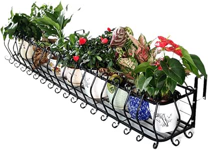 Jardinería Hierro Forjado Barandilla Flor Estante Balcón ...