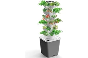 OvyNewzly Hydroponics Growing System Kit,30-Plants Indoor Outdoor Vertical Garden System with Hydroponic Tower,Gardening Gift